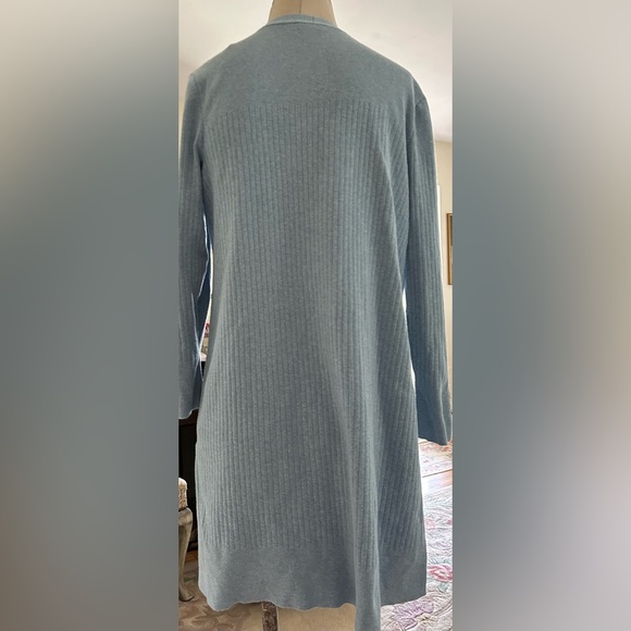 Talbots Blue Cardigan Sweater with Ribbed Knit Size LP C:4307 Ex condition - Picture 2 of 5